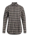 Theory Man Shirt Lead Size Xxl Cotton In Grey