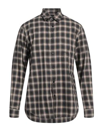 Theory Man Shirt Lead Size Xxl Cotton In Grey