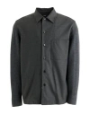 Theory Grey Overshirt With Patch Pocket In Wool Man In Grey