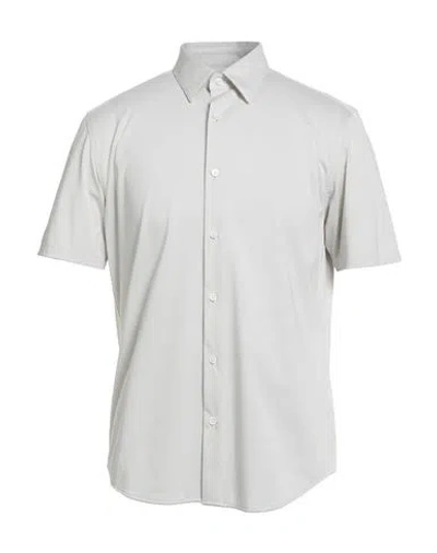 THEORY THEORY MAN SHIRT LIGHT GREY SIZE M COTTON, POLYESTER