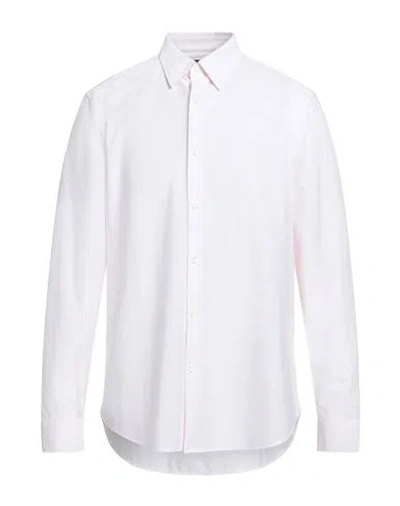 Theory Man Shirt Light Pink Size Xl Cotton, Polyester In White