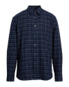 Theory Man Shirt Midnight Blue Size L Cotton In Blue