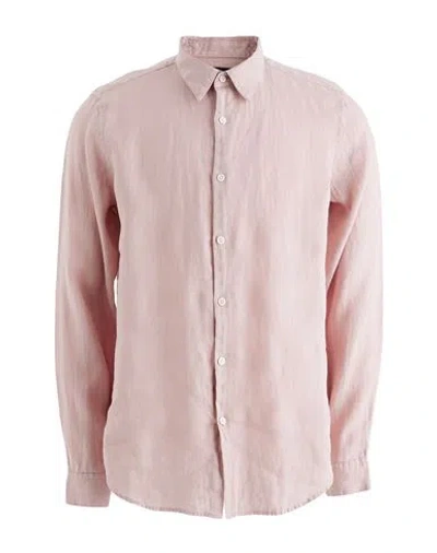 Theory Man Shirt Pastel Pink Size L Linen