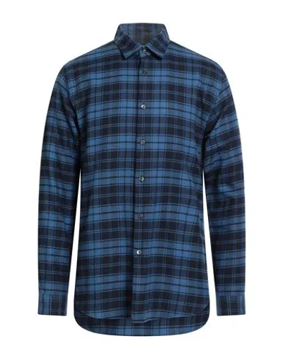 Theory Man Shirt Slate Blue Size L Cotton