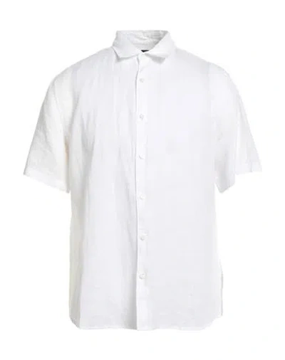 Theory Man Shirt White Size L Cotton, Elastane