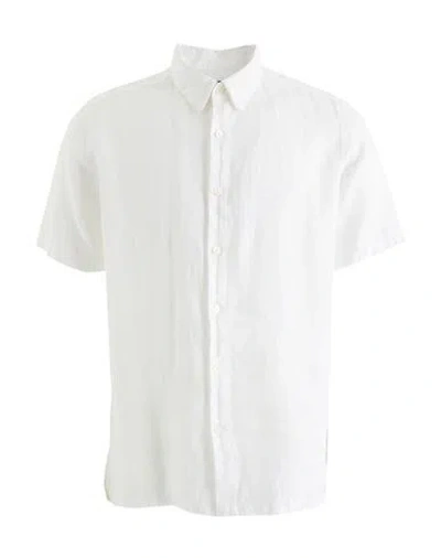 Theory Man Shirt White Size S Linen