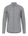 Theory Man Shirt White Size Xs Cotton, Linen, Wool In Gray