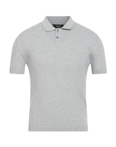 Theory Man Sweater Grey Size Xs Cotton, Recycled Nylon, Elastane In Gray