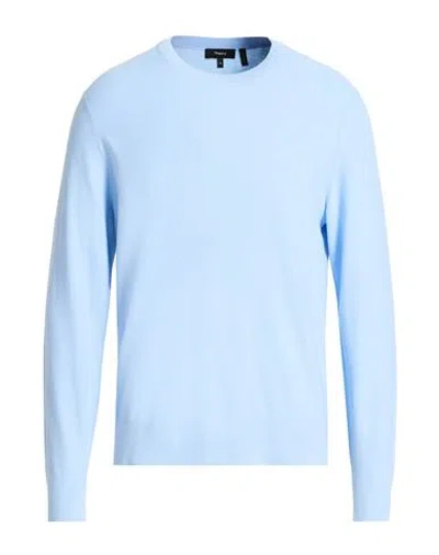 Theory Riland Crew Sweater In Skylight Melange In Blue