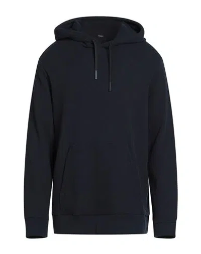 Theory Man Sweater Midnight Blue Size Xxl Cotton, Polyester