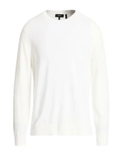Theory Man Sweater White Size M Viscose, Polyester