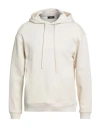 Theory Man Sweatshirt Beige Size M Cotton, Polyester, Elastane In White