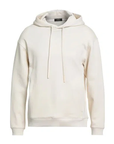 Theory Man Sweatshirt Beige Size M Cotton, Polyester, Elastane In White