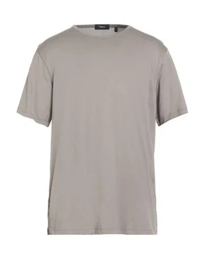 Theory Man T-shirt Beige Size S Cotton In Neutral