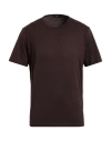 Theory Man T-shirt Chocolate Brown Size L Cotton In Brown