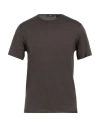 Theory Man T-shirt Dark Brown Size S Cotton In Brown
