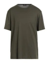 Theory Man T-shirt Khaki Size L Cotton In Green