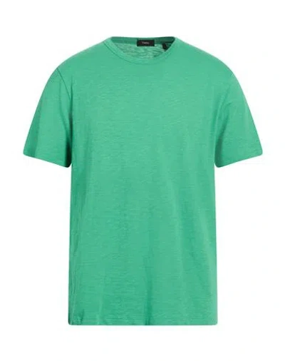 Theory Man T-shirt Green Size L Cotton