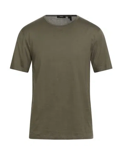Theory Man T-shirt Khaki Size L Cotton