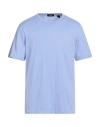 Theory Man T-shirt Lilac Size L Cotton In Blue