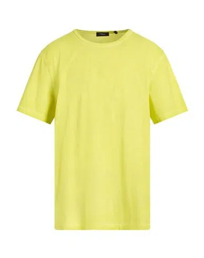 Theory Man T-shirt Lime Green Size S Cotton
