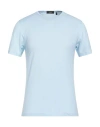 Theory Man T-shirt Sky Blue Size Xs Cotton In Blue