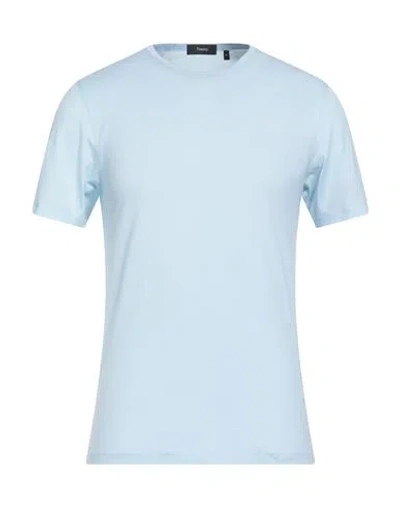Theory Man T-shirt Sky Blue Size Xs Cotton