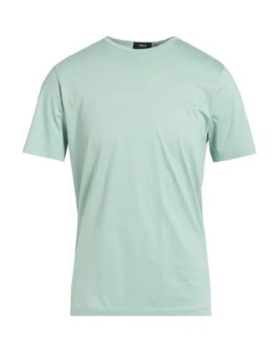 THEORY THEORY MAN T-SHIRT TURQUOISE SIZE S COTTON