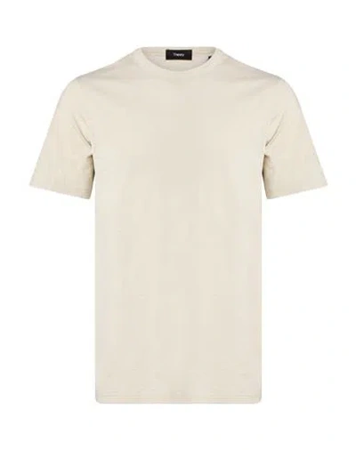Theory Man T-shirt Off White Size S Cotton In Neutral