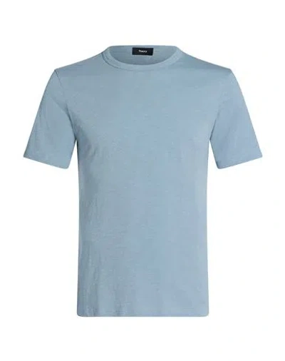 Theory Man T-shirt Slate Blue Size S Cotton