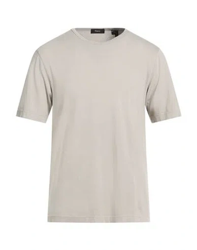 Theory Man T-shirt Taupe Size Xs Pima Cotton In Neutral