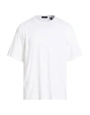 Theory Kolben Pacific Short Sleeve Textured Knit Sweater In White
