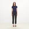 Theory Marcee Cropped Pull-on Pant In Plaid Sleek Flannel In Multi