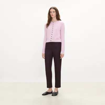 Theory Marcee Cropped Pull-on Pant In Sleek Flannel In Nightshade