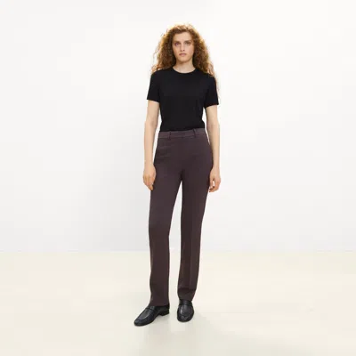 Theory Marcee Pant In Mélange Crepe In Cacao Melange