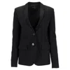 Theory Matilda Blazer In Black Wool In Black