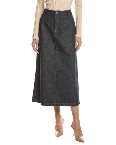 Theory Maxi Denim Skirt In Black