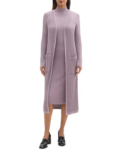 THEORY THEORY MAXI RIB WOOL CARDIGAN