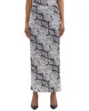 Theory Snakeskin Print Silk Slip Skirt