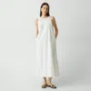 Theory Maxi Tank Dress In City Poplin In White