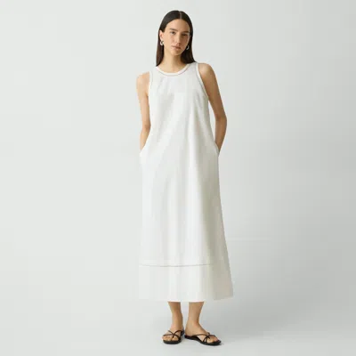 Theory Maxi Tank Dress In City Poplin