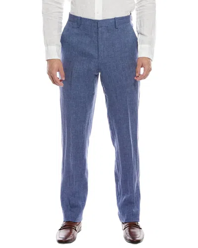 Theory Mayer Linen Suit Pant In Blue