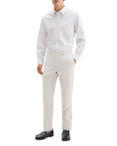 Theory Mayer Melange Solid Soft Tailoring Suit Pants In Fog