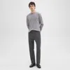 Theory Mayer Pant In Stretch Wool In Medium Charcoal