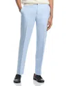 Theory Mayer Slim Fit Linen Dress Pants In Blue