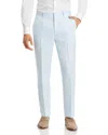 Theory Mayer Slim Fit Linen Dress Pants In Skylight