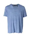 Theory Melange T-shirt In Blue Linen In Blue
