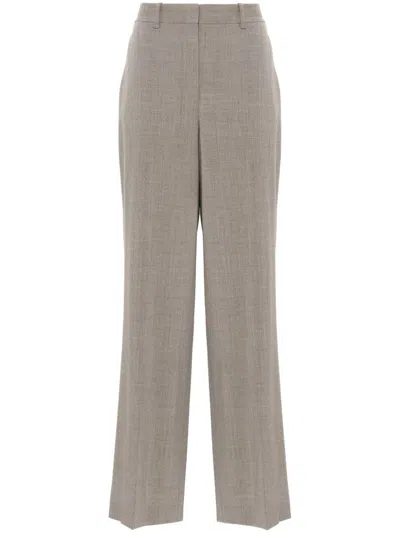 Theory Straight-leg Pants In Grey