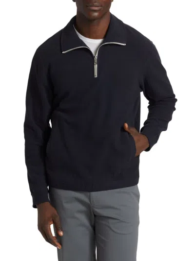 Theory Men's Allons Surf Terry Zip Up Pullover In Basalt