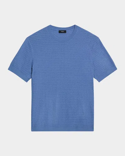 Theory Damian Short-sleeve Tee In Cotton In Blue